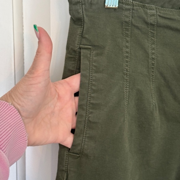 Veronica Beard Nita Peg Leg High Rise Pants Army Green 45158 - Picture 4 of 13